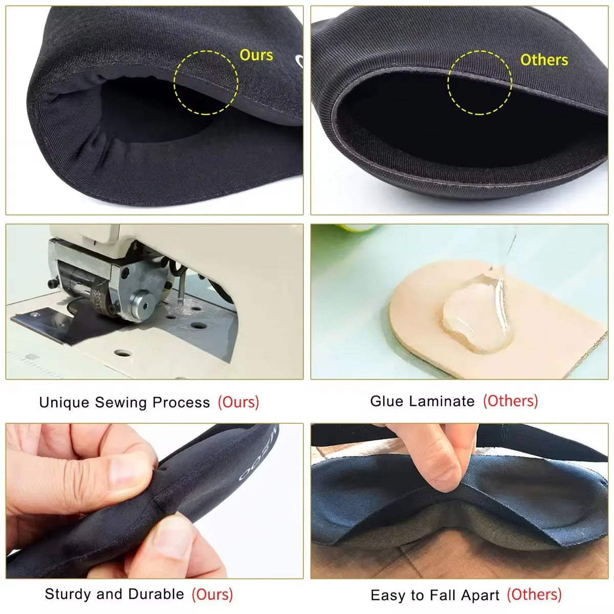 Eye Mask for Sleeping 3D Contoured Cup Blindfold Concave Molded Night Sleep Mask Block Out Light with Women Men with Earplugs