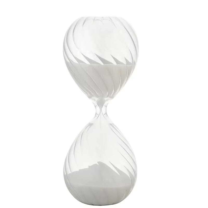 Moire Ripple Hourglass Sand Timer, Home Decoration, Coffee Shop, White, Black, Gold, Birthday Student Gift, 30 Minutes